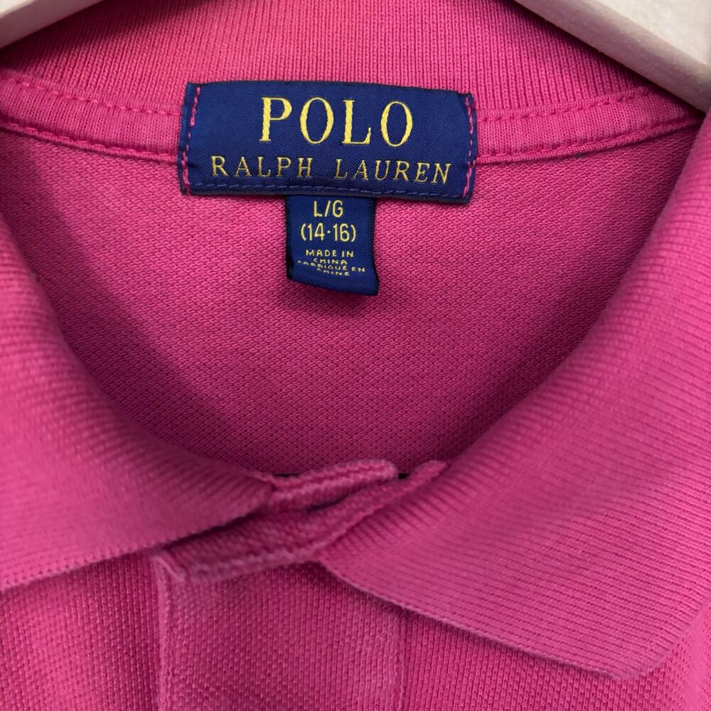 Polo Ralph Lauren Classic Fit Polo Bear Cotton Piqué Youth Sz L Preppy Coastal - Picture 3 of 6